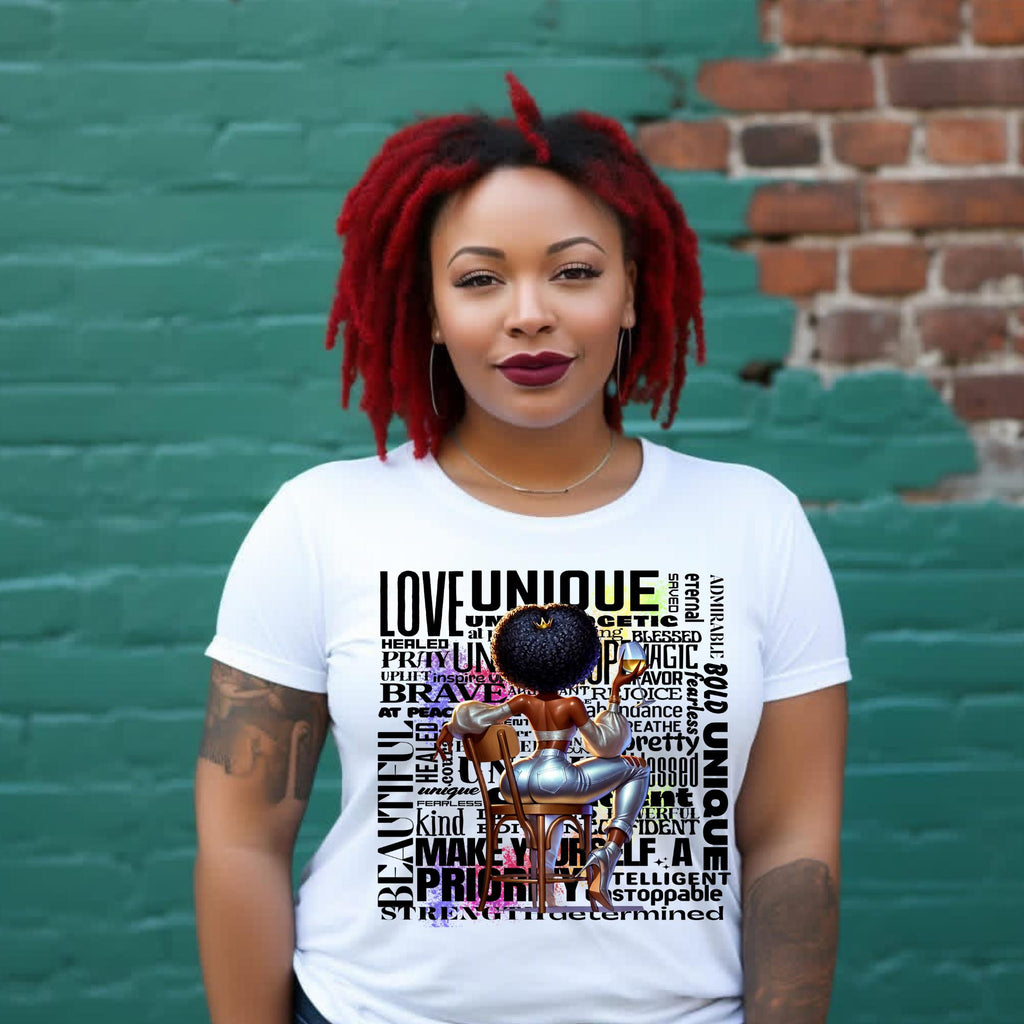 Motivational African American Woman Graffiti PNG (Digital Download)