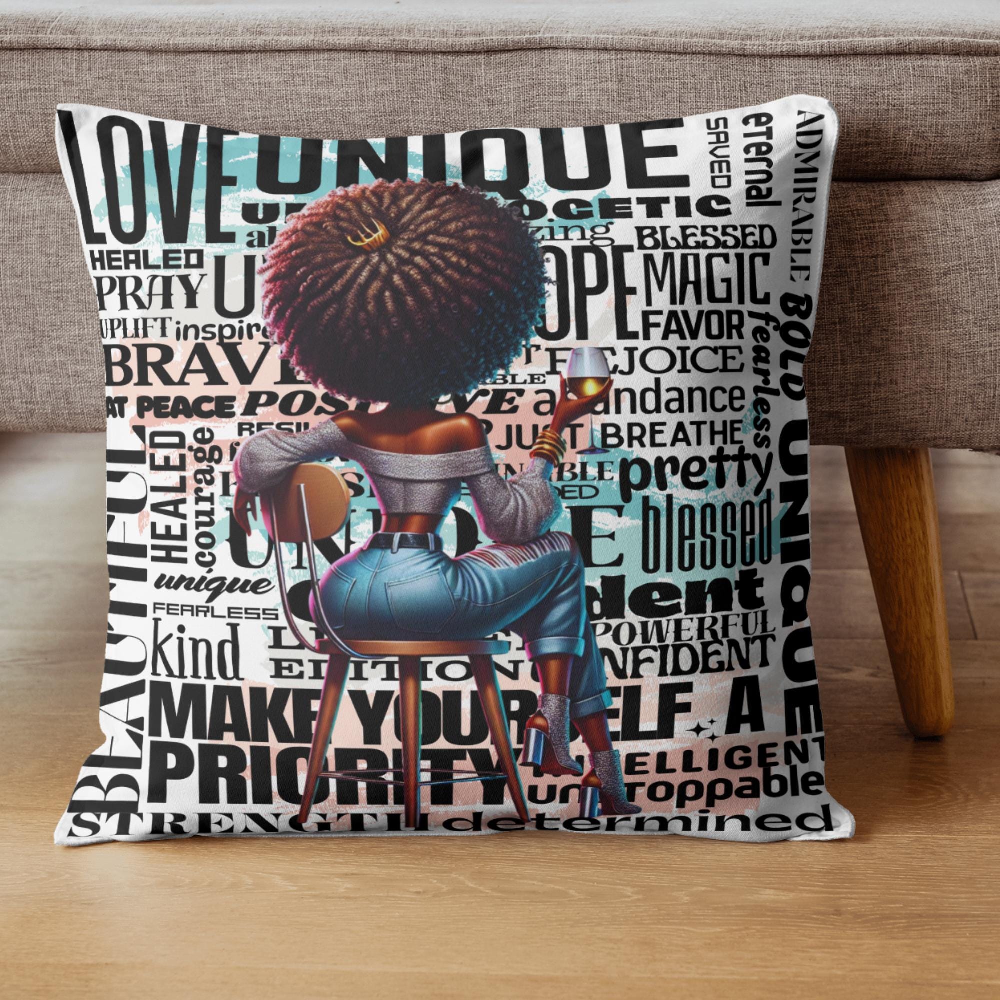 Motivational African American Woman Graffiti Art PNG (Digital Download)