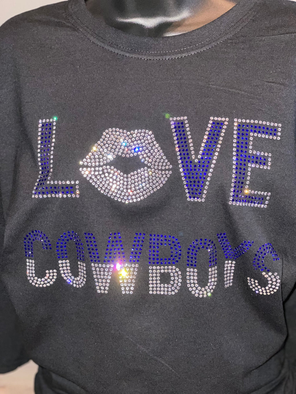 LOVE COWBOYS Rhinestone Tee