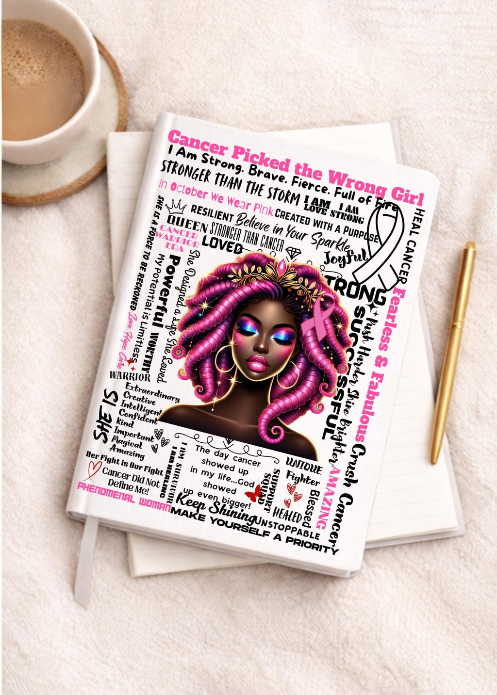 UV DTF Transfers Breast Cancer, Motivational Women, journal transfers, cup transfers, mug transfers, decals