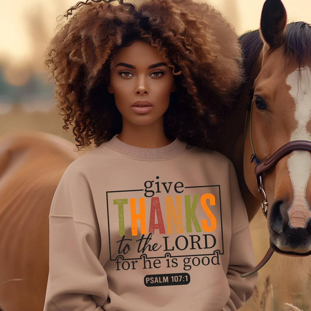 Give Thanks To The Lord PNG, Christian Fall Design (Digital Download)