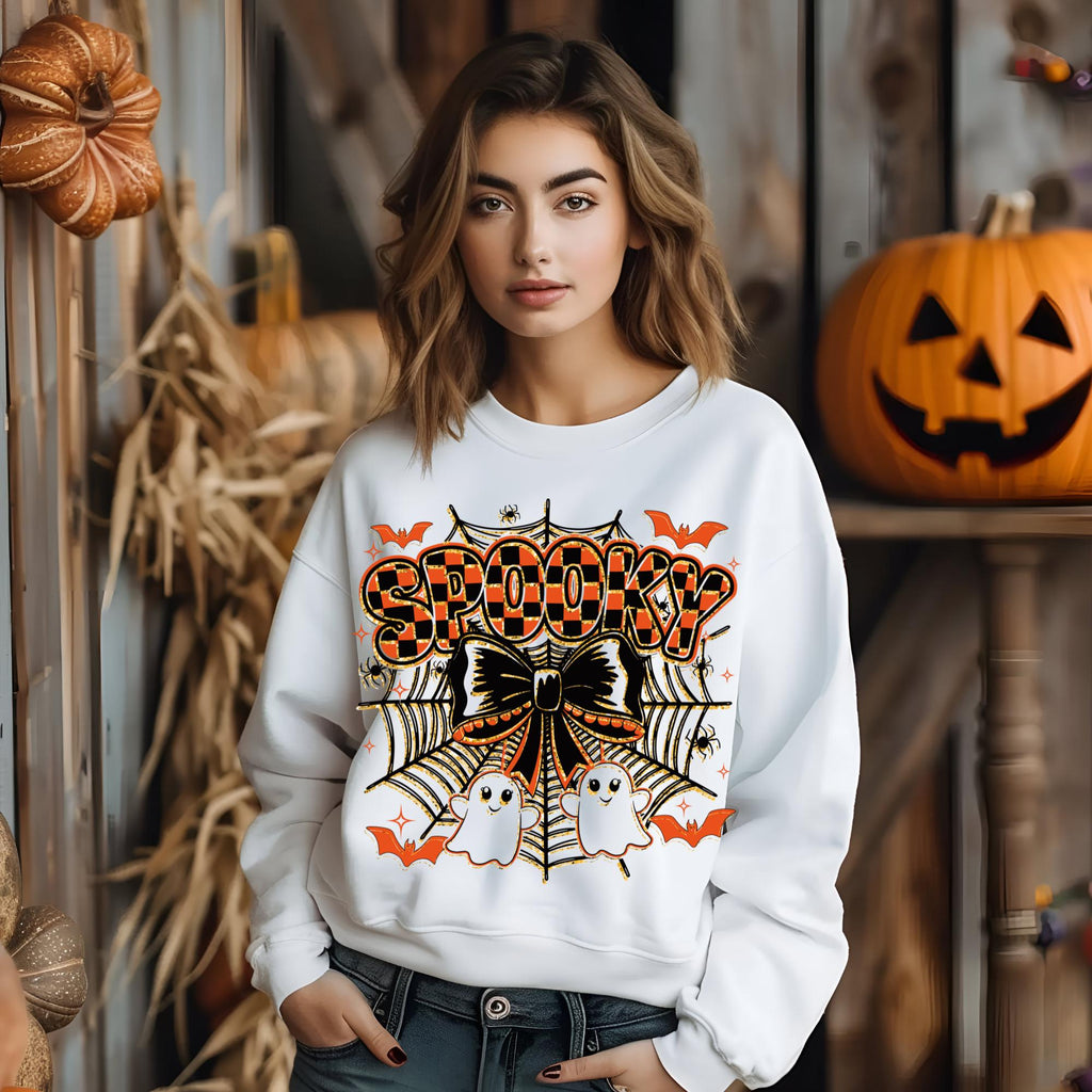 Spooky Halloween Spider Ghost PNG, Sublimation Design (Digital Download)