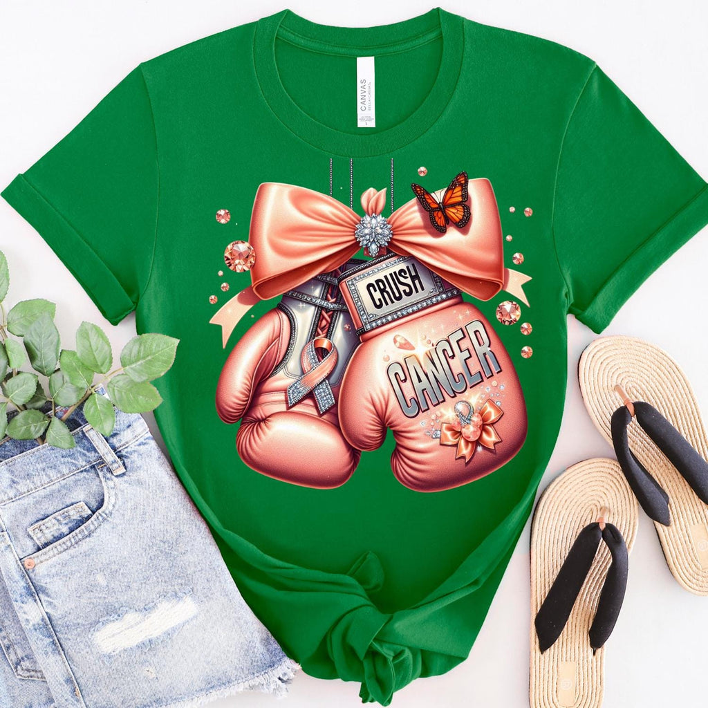 Awareness Crush Cancer Png, Orange or Peach Cancer png, crush cancer boxing gloves, knock out cancer png, cancer tumbler png, butterfly png