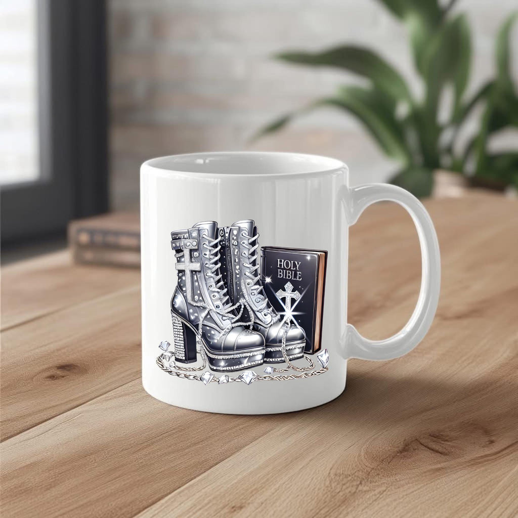 silver Prayer Warrior, Bible, heels, spiritual, prayer, holy bible, standing on His words PNG