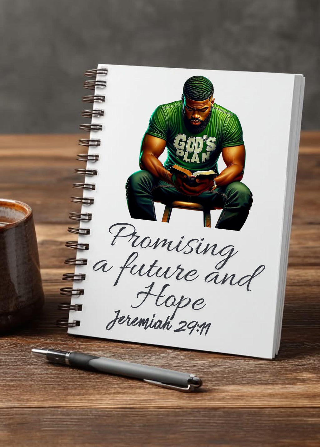 Praying Men UV DTF Transfer Stickers, Tumbler/Mug/Journal Decals