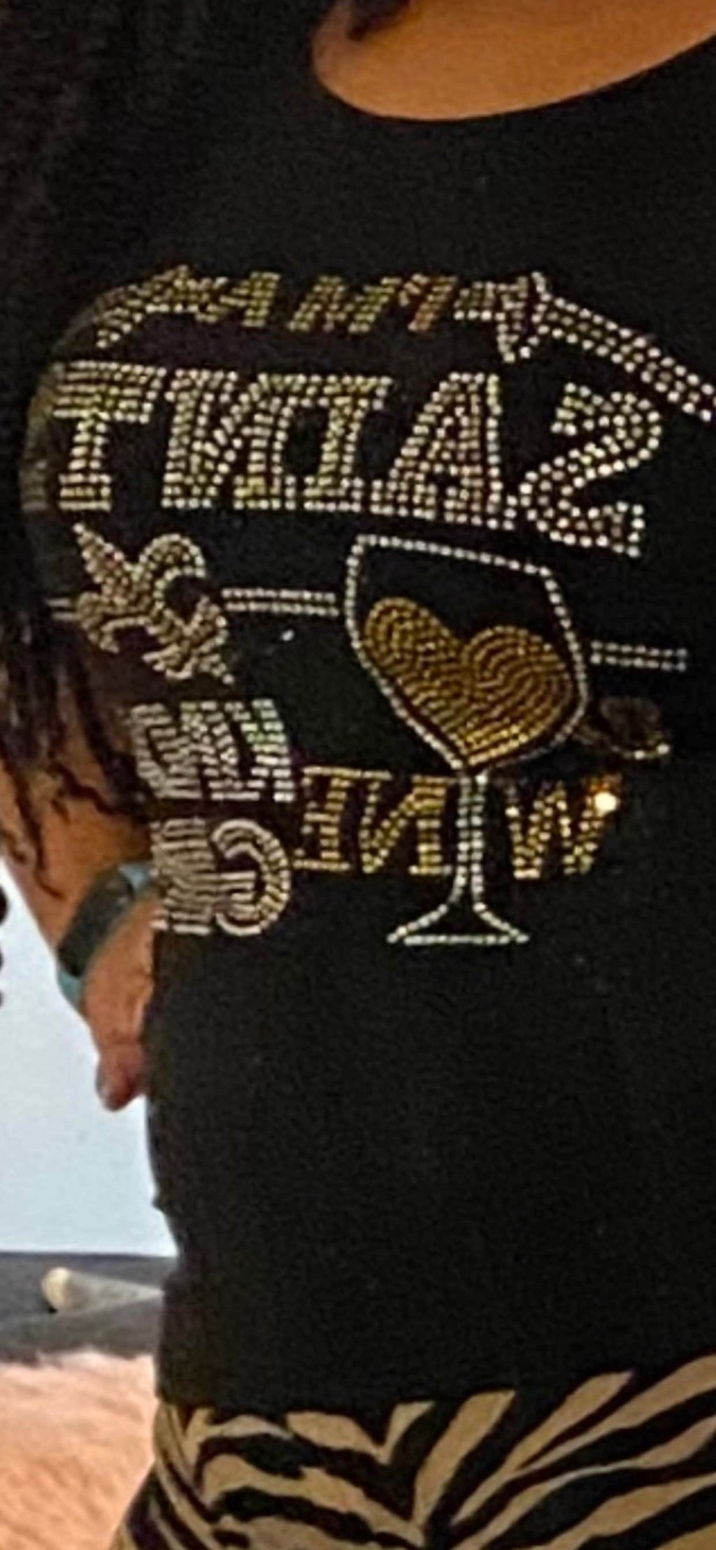 Saints “Wine Kinda Girl” Rhinestone Tee