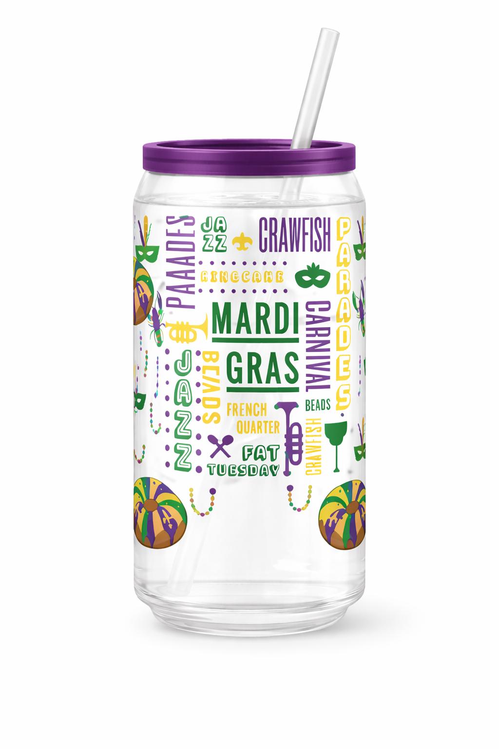 UV DTF Mardi Gras Bundle  cup wraps glass tumblers