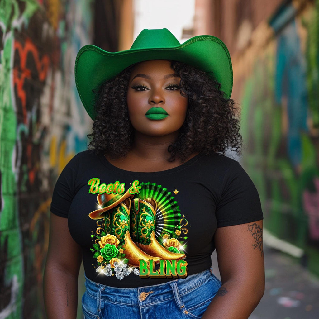 Green and Gold Boots on the ground