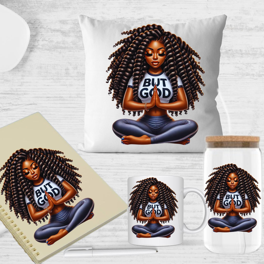 BUT GOD,  spiritual, prayer, pray over everything, worries, fears, insecurities, depression, pain, african american png, twisted hair