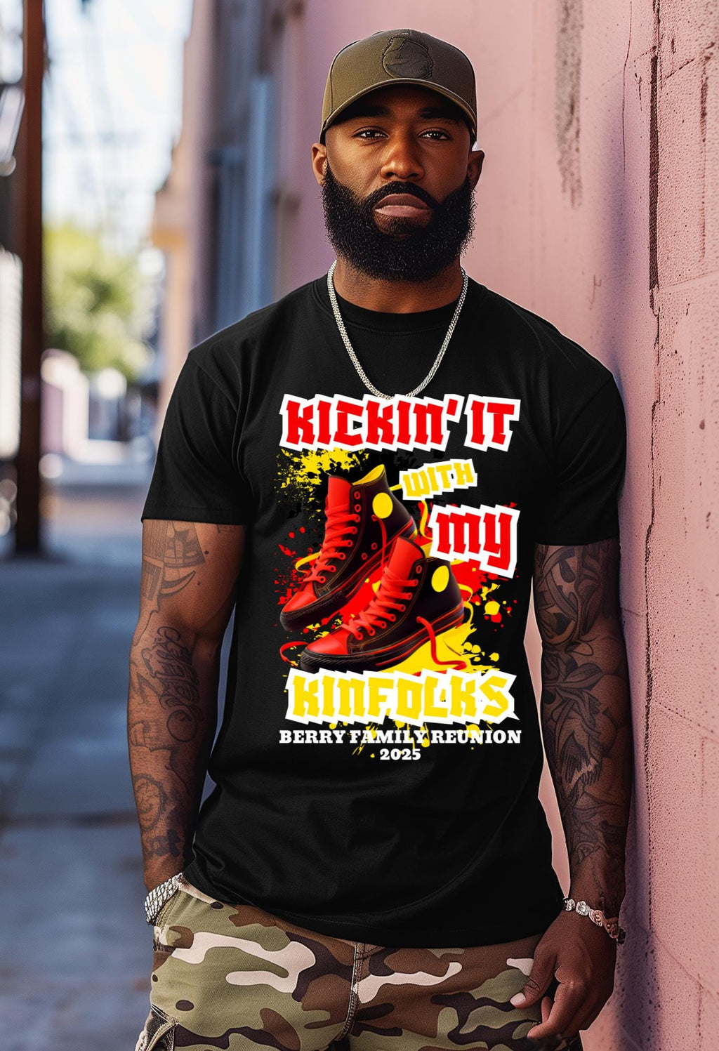 Family Reunion T-Shirt Design, Graffiti Style PNG (Digital Download)