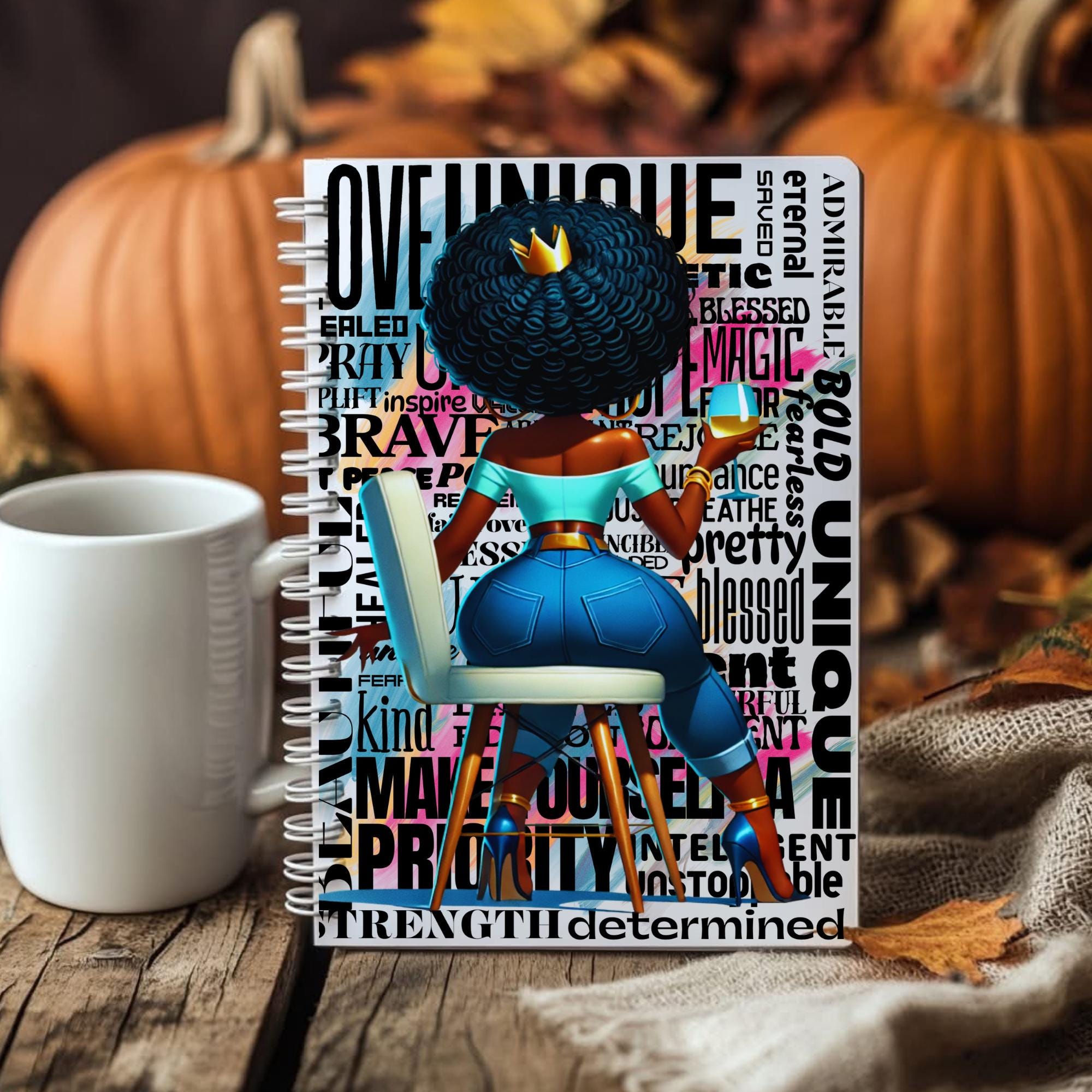 Motivational African American Queen PNG, Graffiti Art (Digital Download)