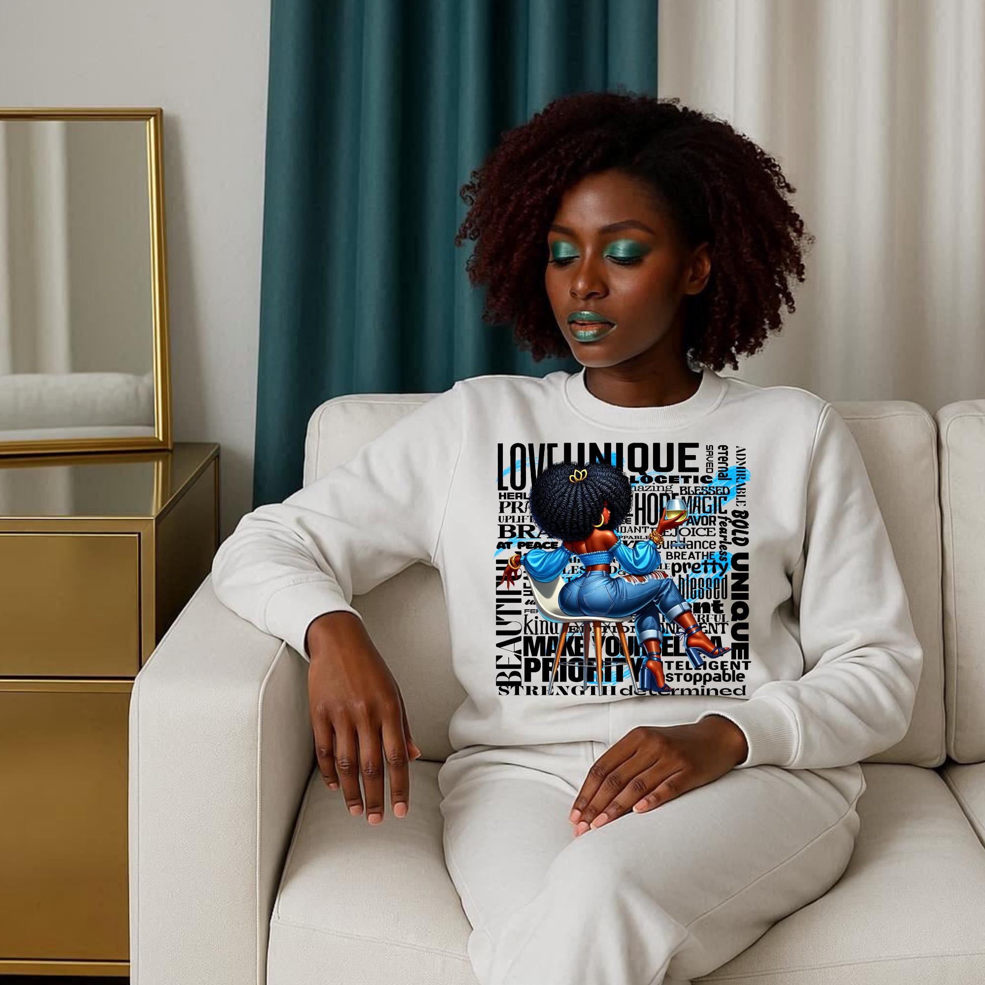 African American Woman Graffiti Art PNG, Motivational Tumbler Designs (Digital Download)