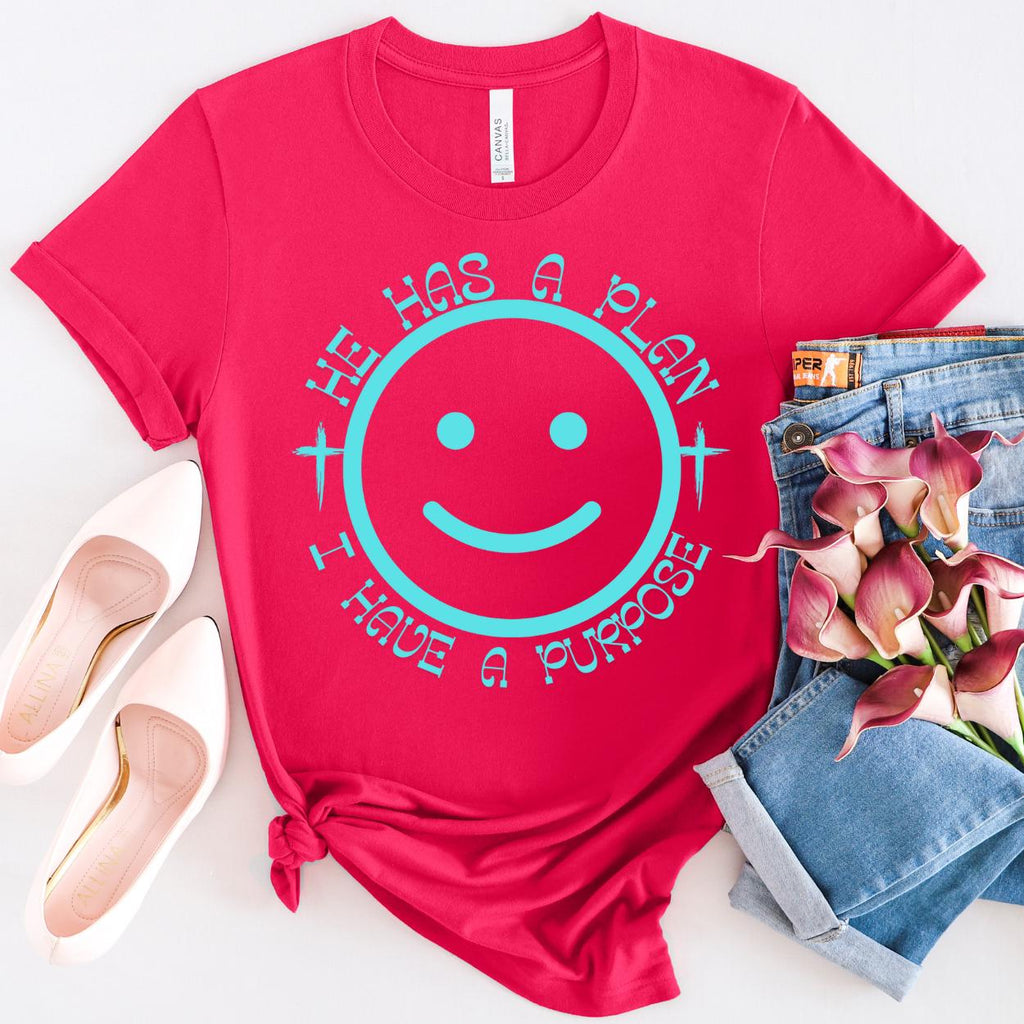 Christian PNG, Bundle Smiley png, He Has a Plan I Have a Purpose Jesus png, God png, Smiley Faith png, Christian Shirts png, Neon religious
