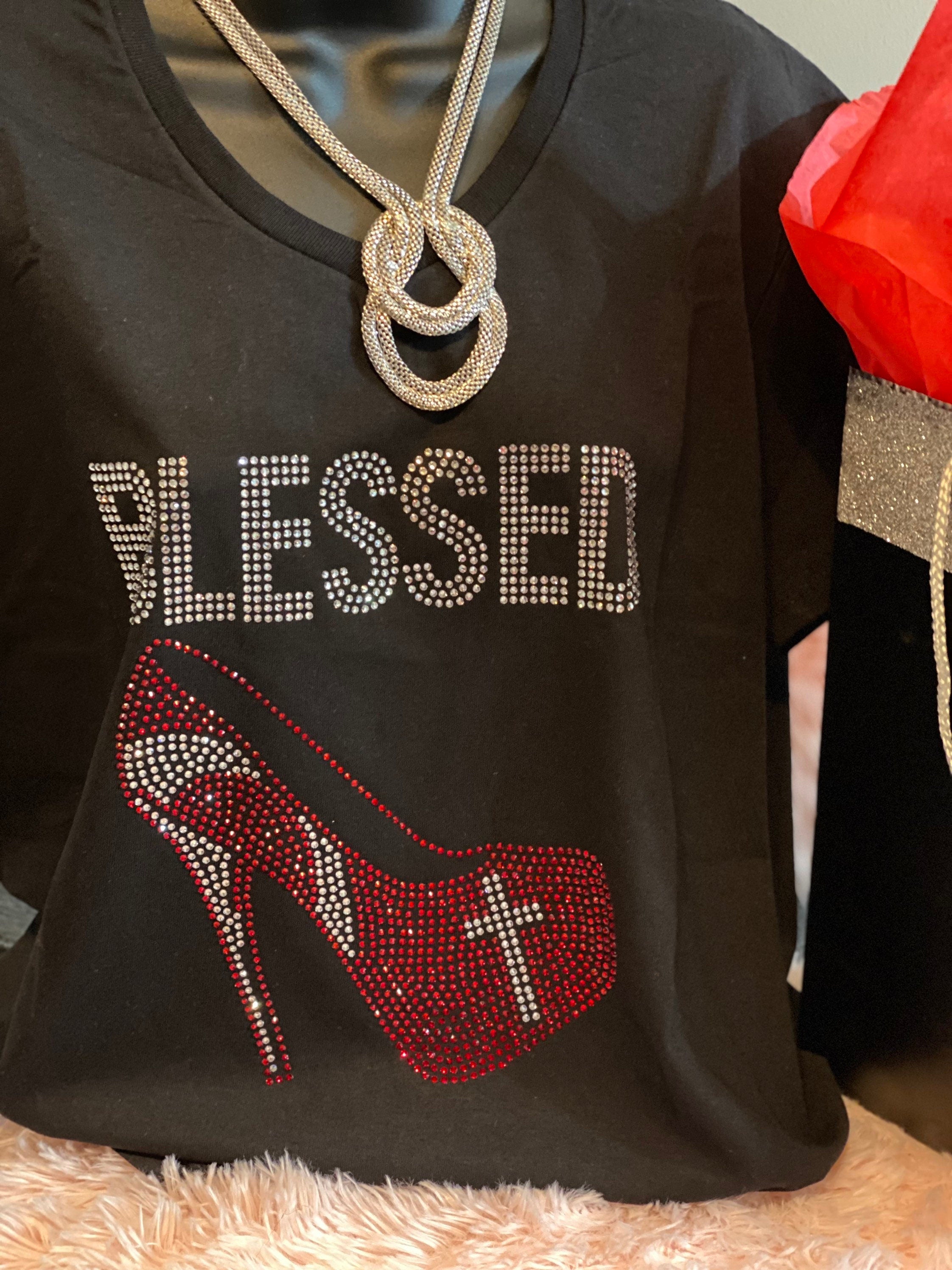 Blessed Rhinestone Tee