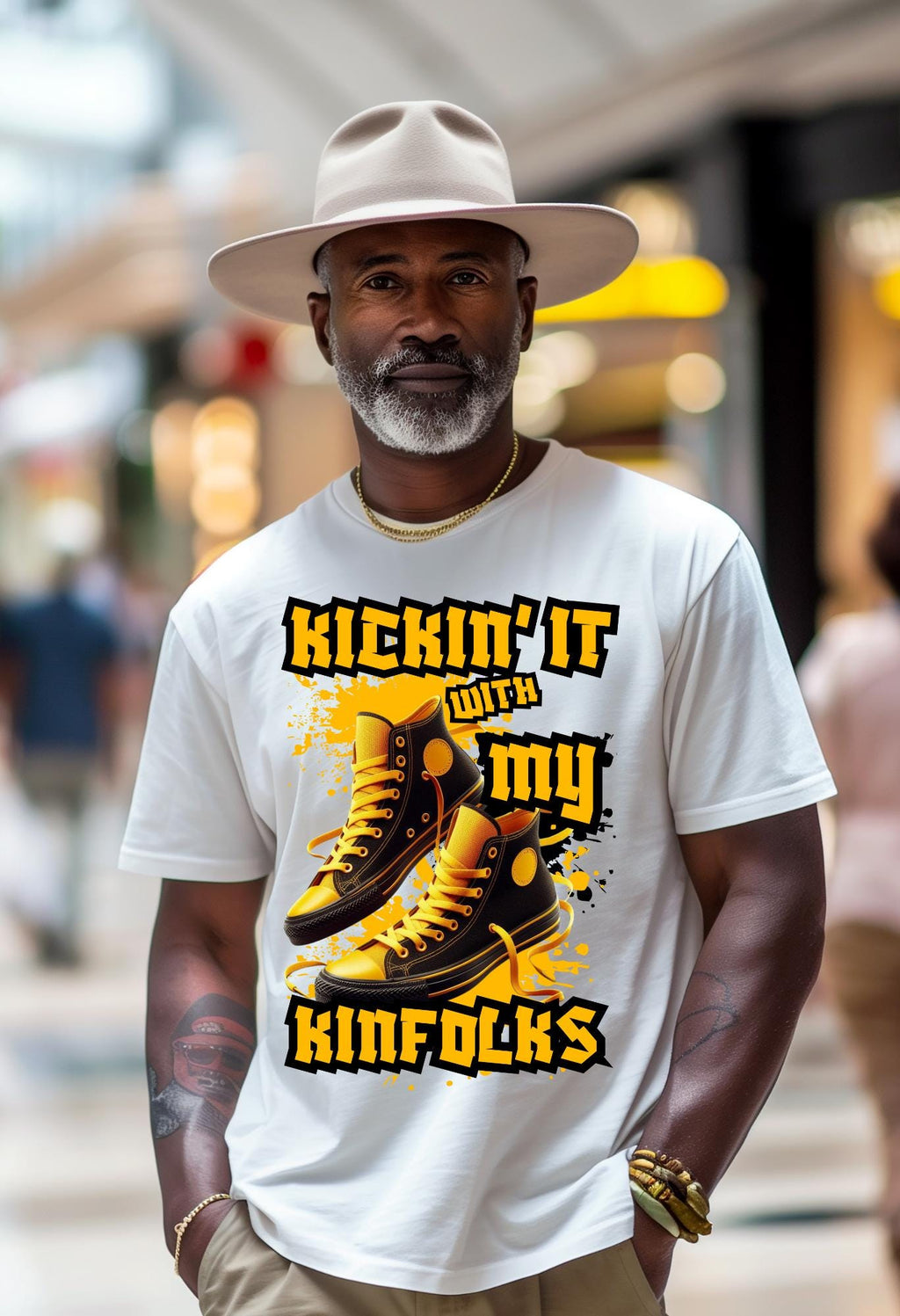 kickin it with my kinfolks, Family Reunion  black and gold png