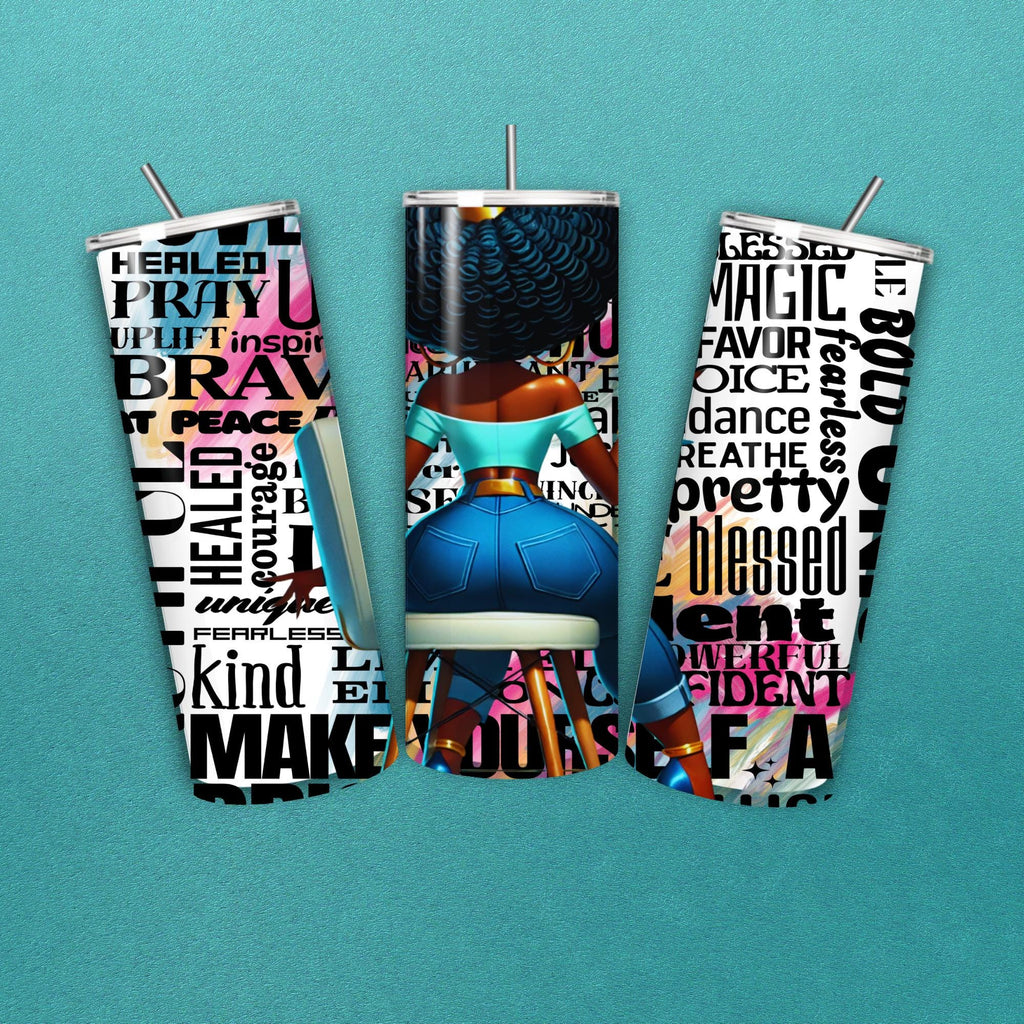 Motivational African American Queen PNG, Graffiti Art (Digital Download)