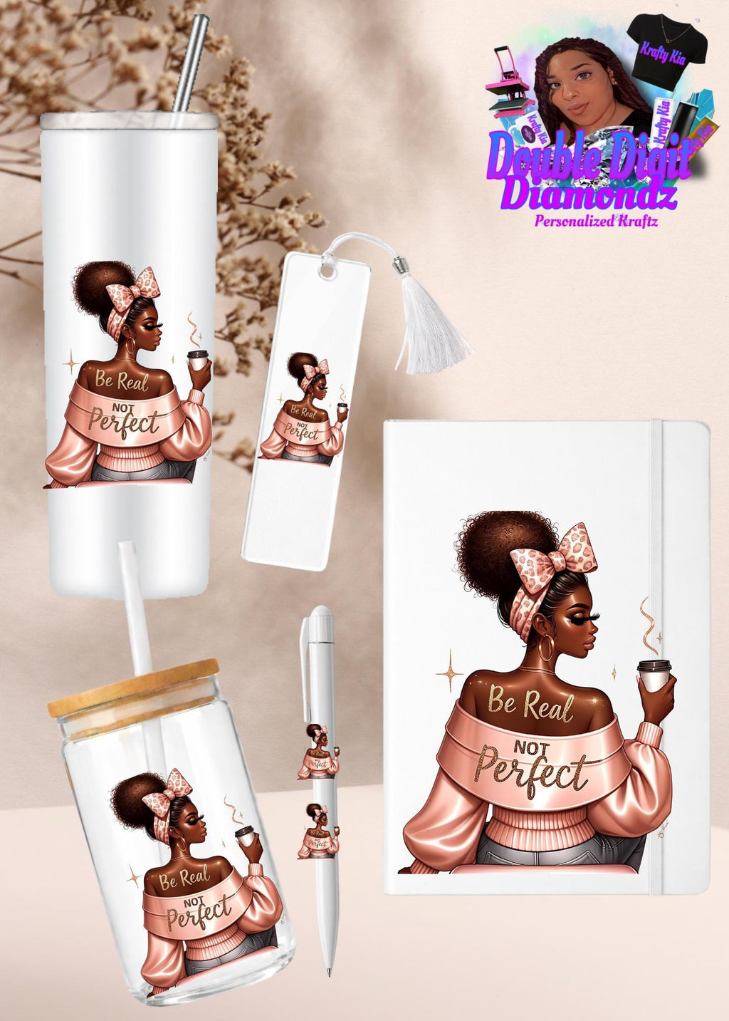 UV DTF Transfers Motivational Women, Blush tumbler transfers, journal transfers, cup transfers, mug transfers, glasses and a lot more