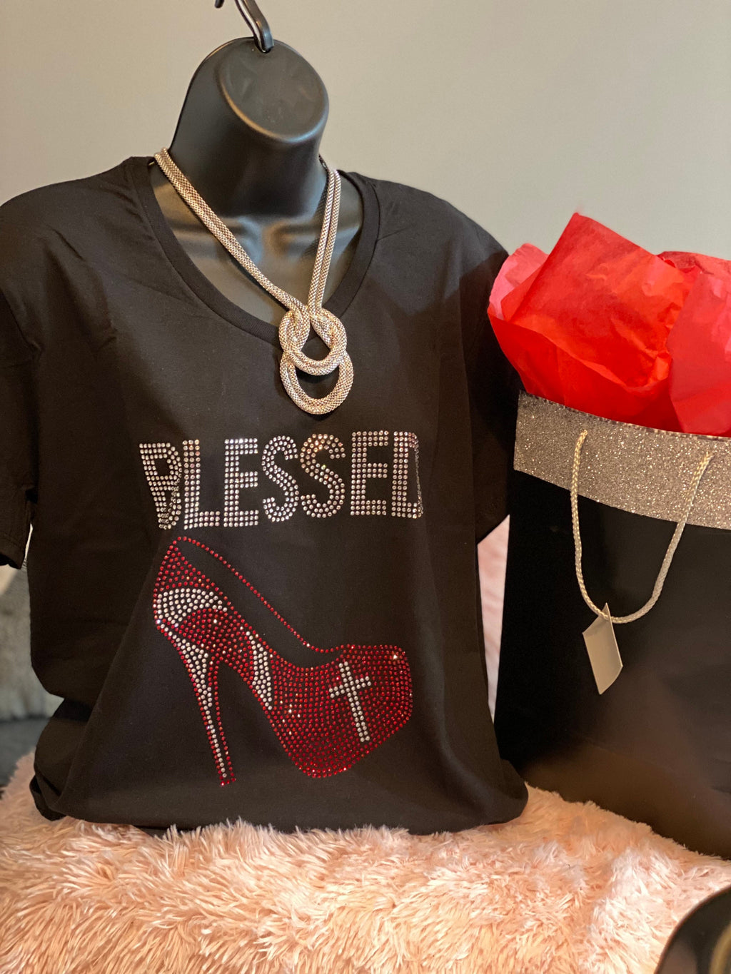 Blessed Rhinestone Tee