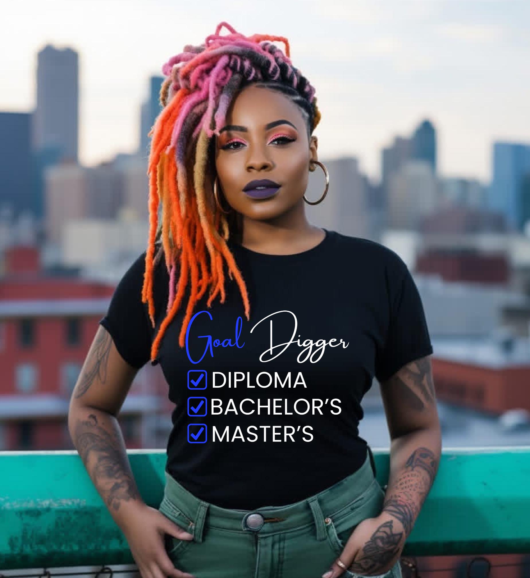 Goal Digger PNG, Graduation Degrees, Graffiti Art (Digital Download)