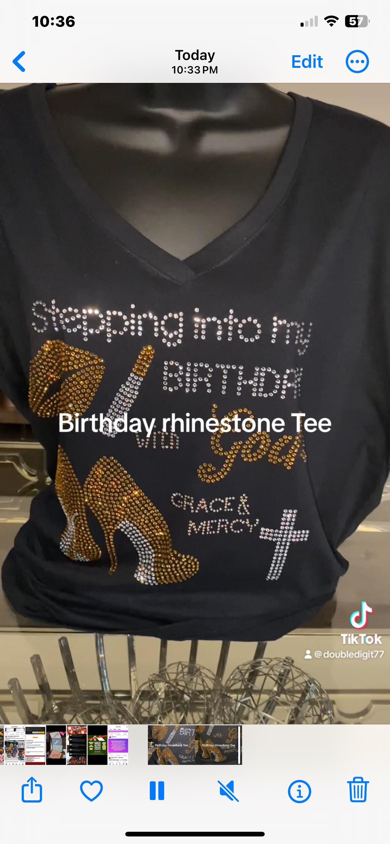 Birthday Rhinestone shirt