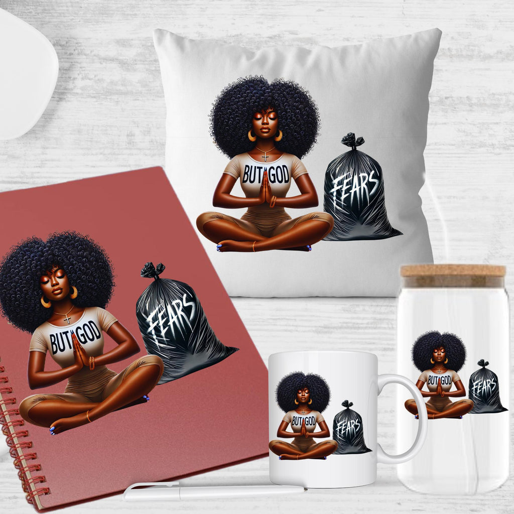BUT GOD,  spiritual, prayer, pray over everything, worries, fears, insecurities, depression, pain, african american png, natural hair