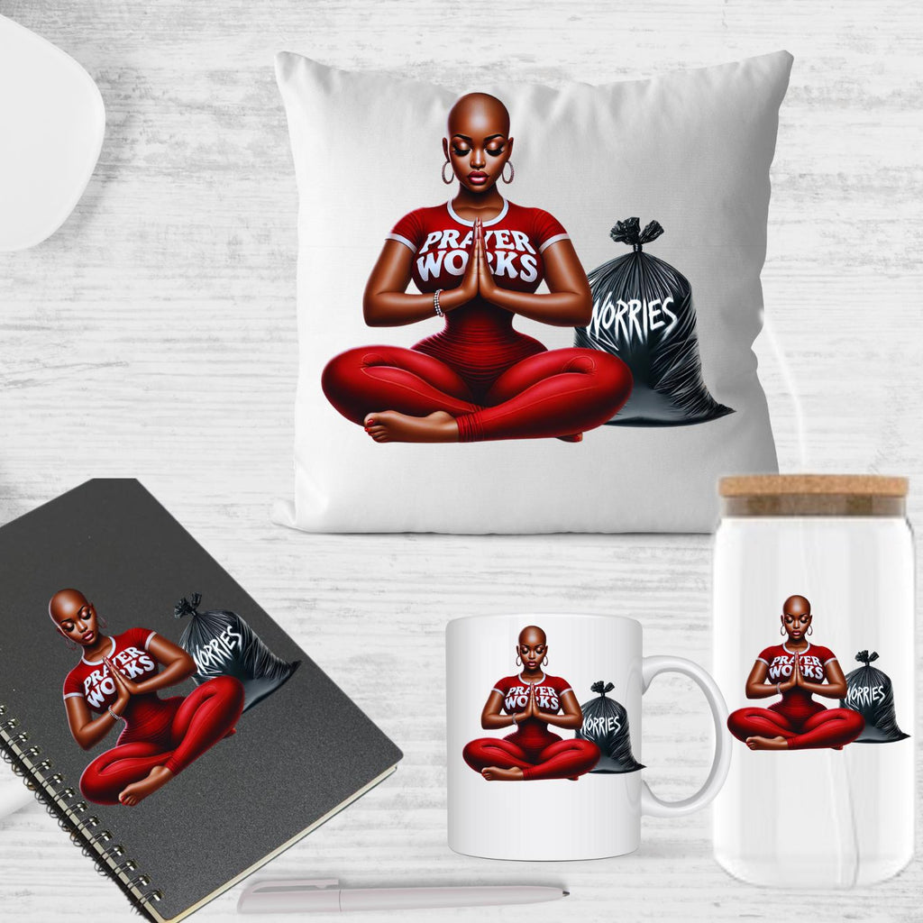 PRAYER Works, GOD, spiritual, prayer, pray over everything, worries, fears, insecurities, depression, pain, african american , bald head PNG