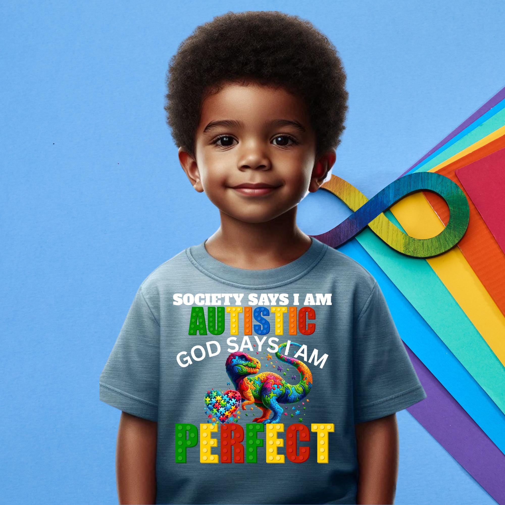 Autism Awareness Dinosaur Graphic (Digital Download)