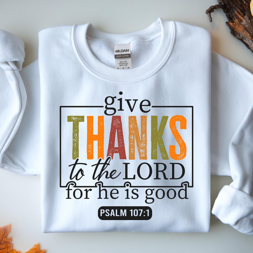 Give Thanks To The Lord PNG, Christian Fall Design (Digital Download)