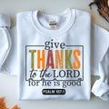 Give Thanks To The Lord PNG, Christian Fall Design (Digital Download)