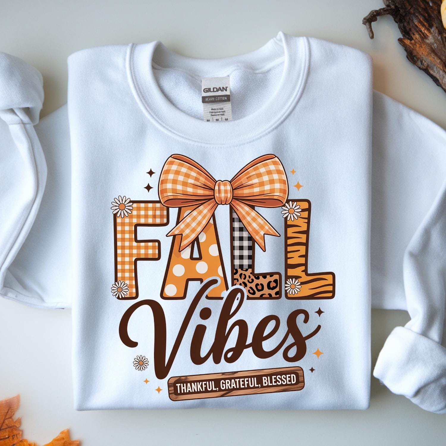 Fall Vibes Animal Print PNG, Autumn Design (Digital Download)