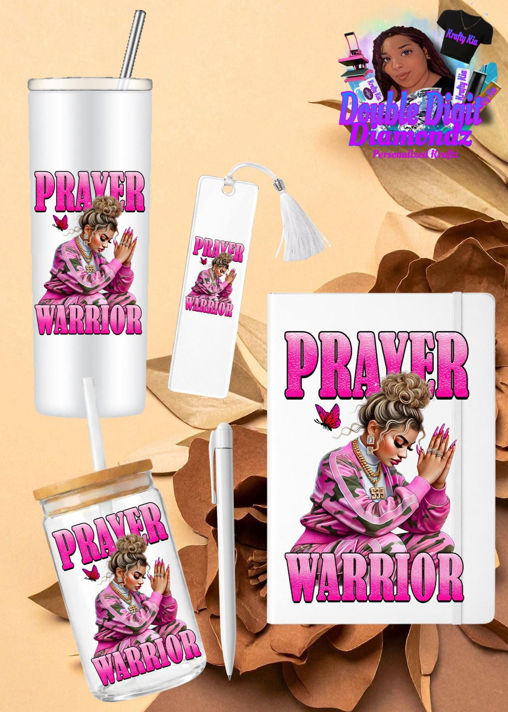 UV DTF Transfers Prayer Warrior, tumbler transfers, journal transfers, cup transfers, mug transfers, glasses and a lot more