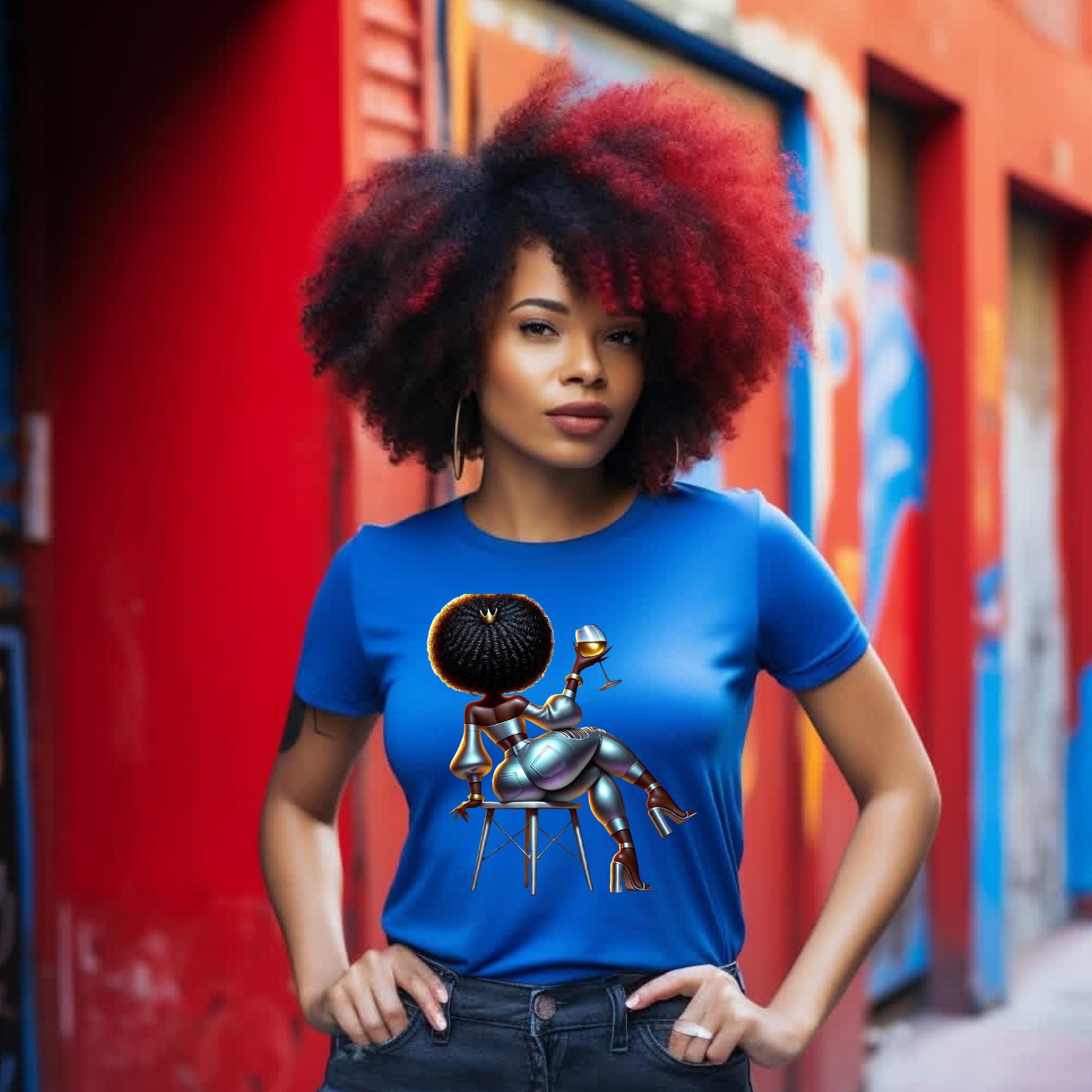 Motivational African American Woman Graffiti PNG (Digital Download)