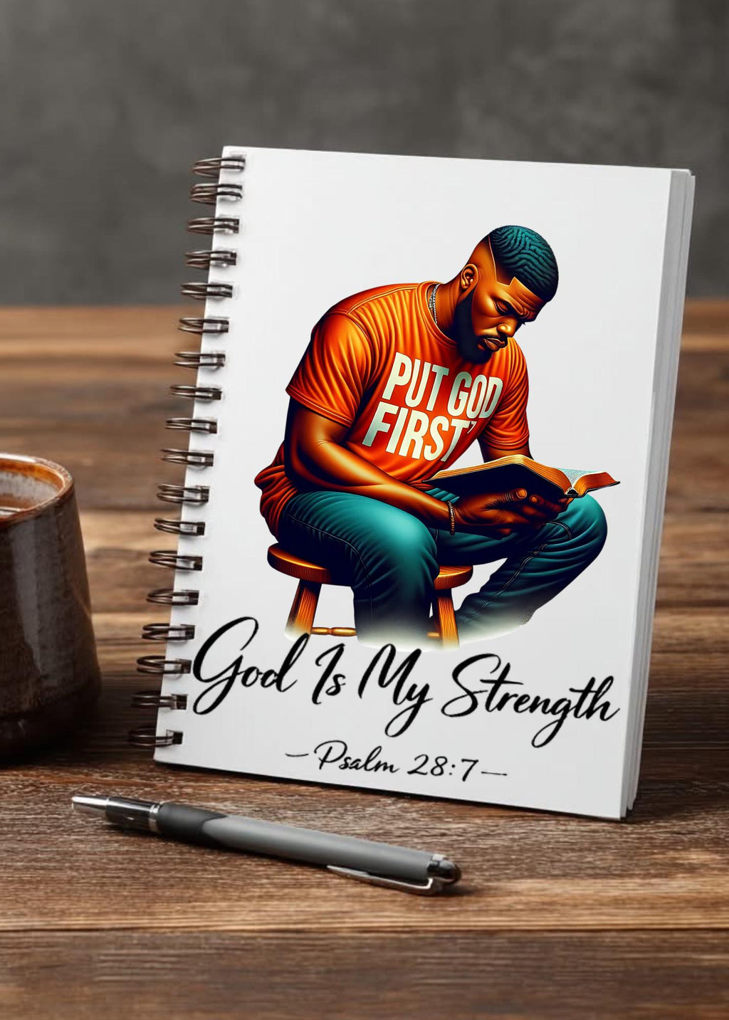 Praying Men UV DTF Transfer Stickers, Tumbler/Mug/Journal Decals