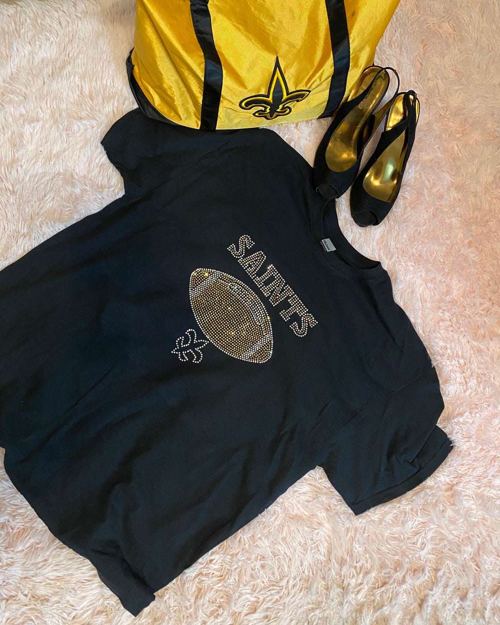 Saints rhinestone shirt