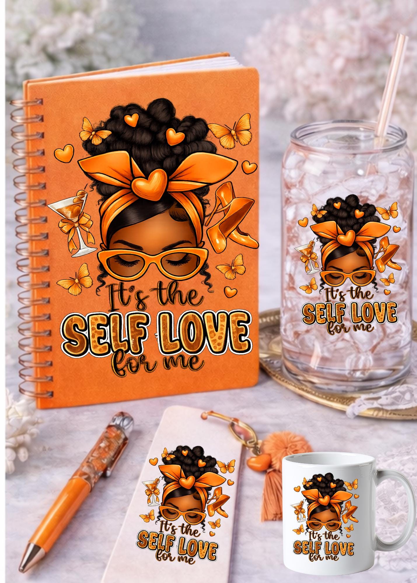 UV DTF Transfers Self Love, Valentine’s png, Motivational Women, journal transfers, cup transfers, mug transfers, decals