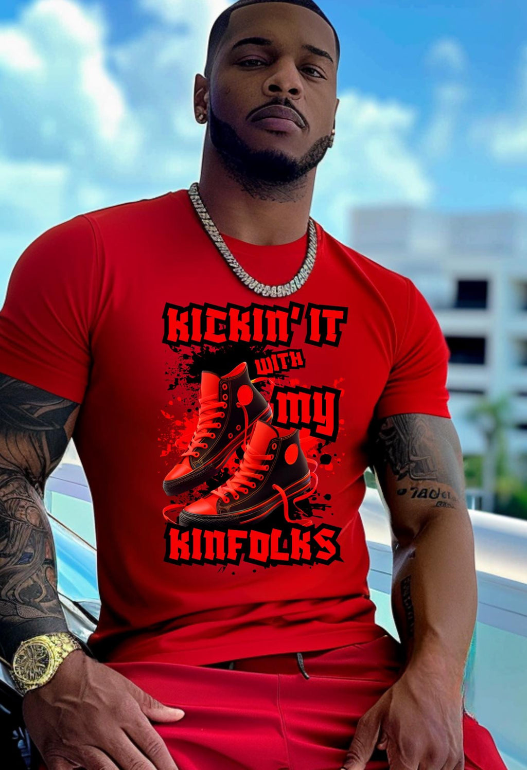kickin it with my kinfolks, Family Reunion  black, white  and red png