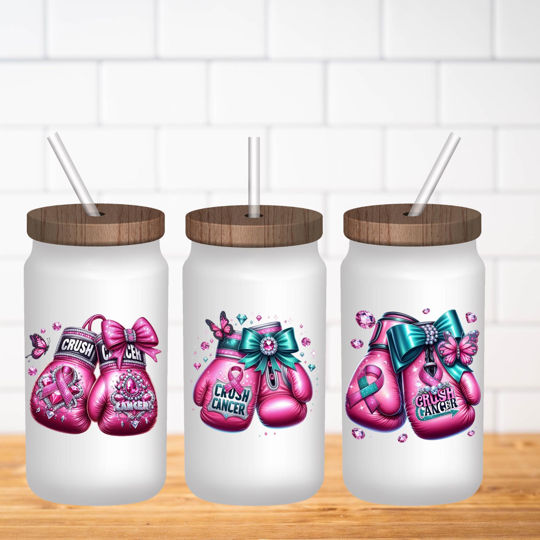 Awareness Breast Cancer Png, Pink  Teal Crush Cancer png, crush cancer boxing gloves, knock out cancer png, pink cancer tumbler png,
