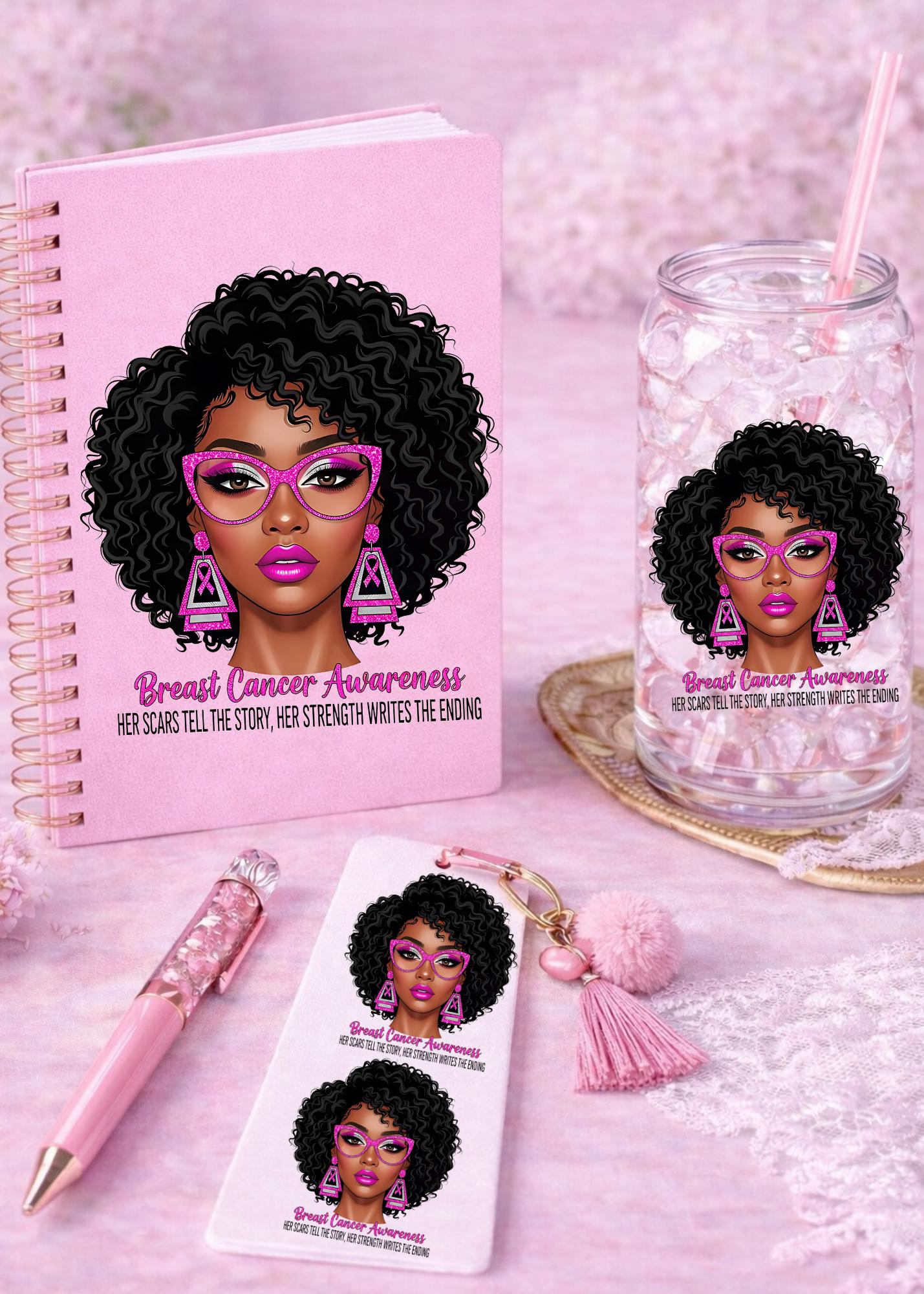 UV DTF Transfers Breast Cancer, Motivational Women, journal transfers, cup transfers, mug transfers, decals