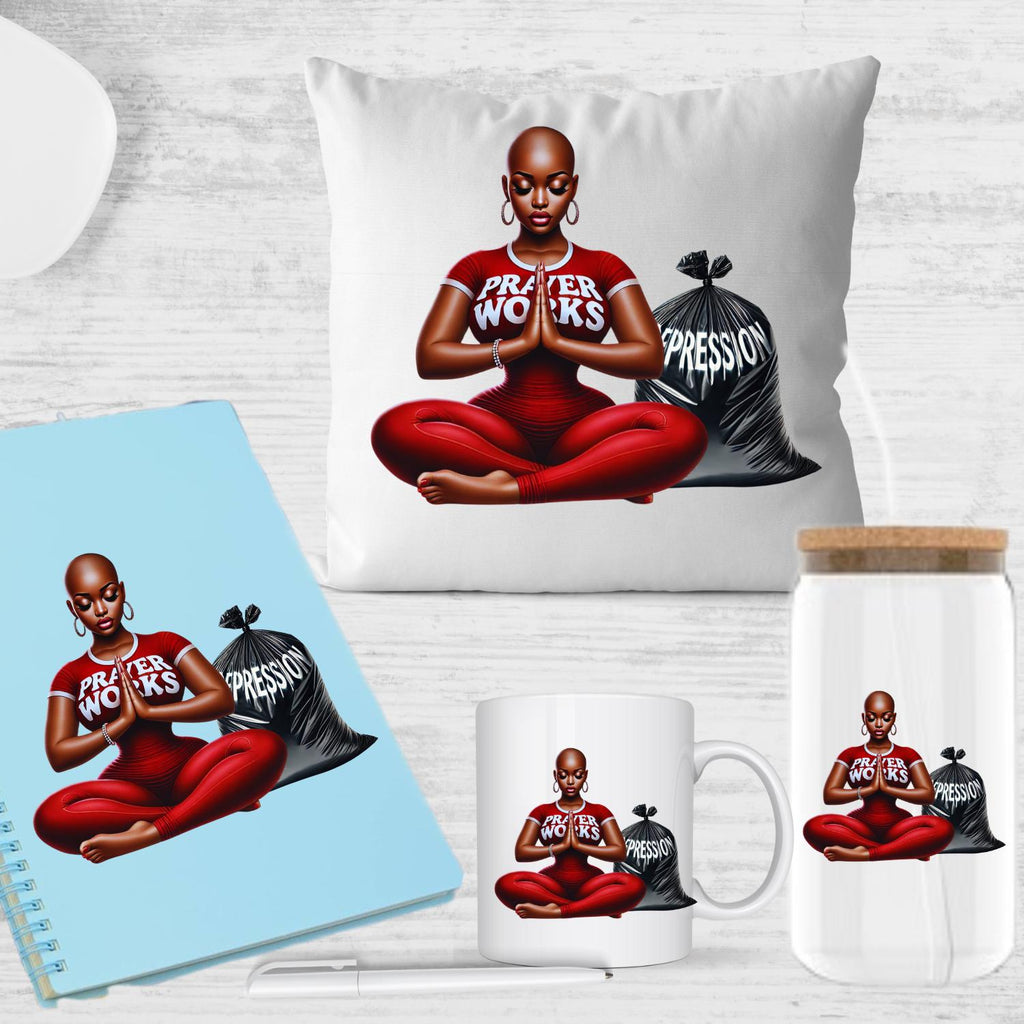 PRAYER Works, GOD, spiritual, prayer, pray over everything, worries, fears, insecurities, depression, pain, african american , bald head PNG