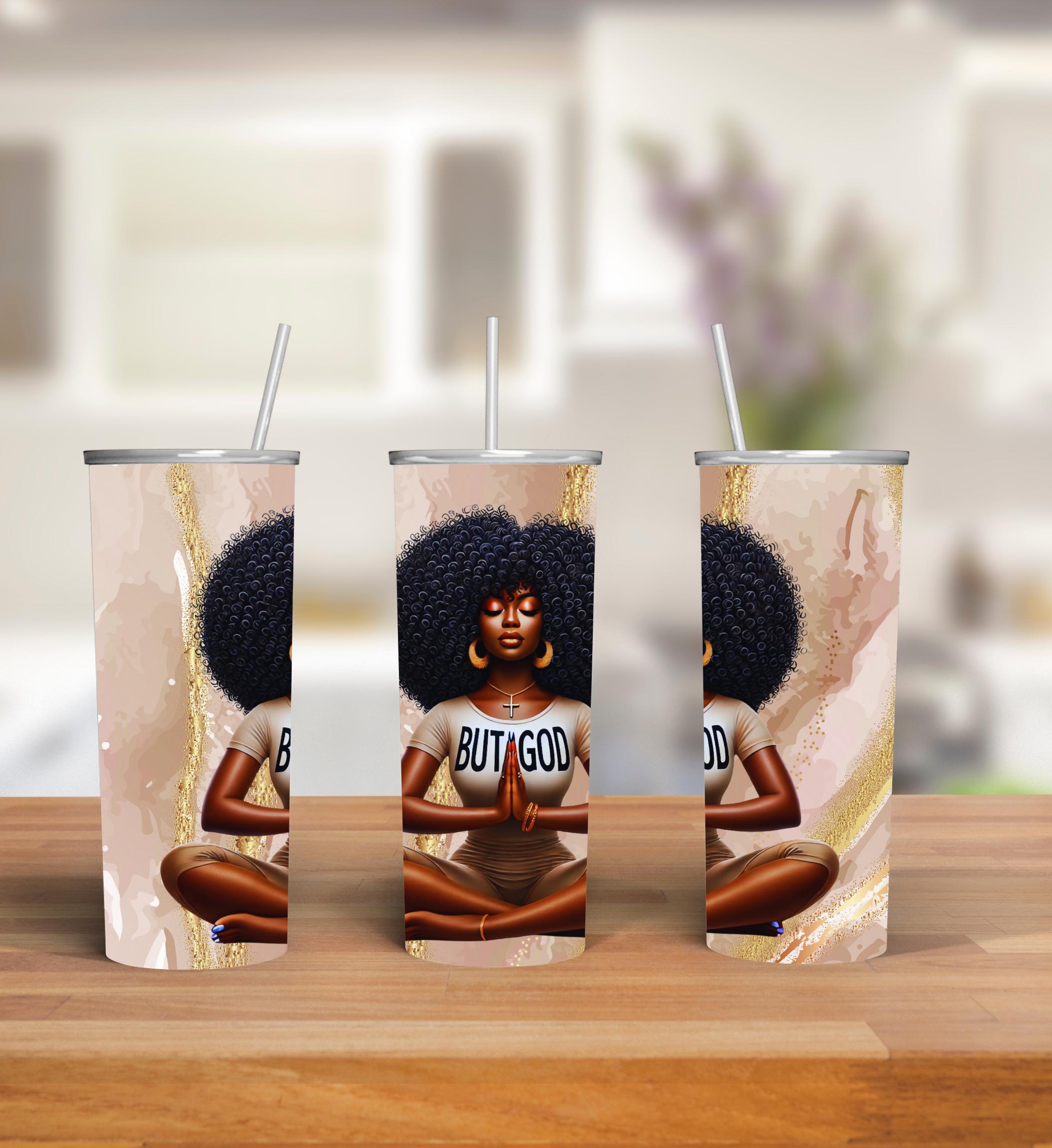 But God brown and tan tumbler design PNG for 20 oz straight tumbler
