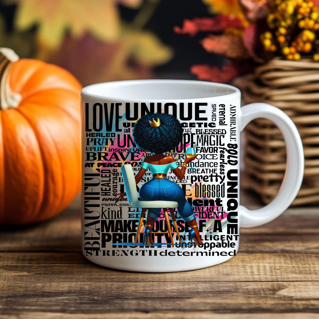 Motivational African American Queen PNG, Graffiti Art (Digital Download)