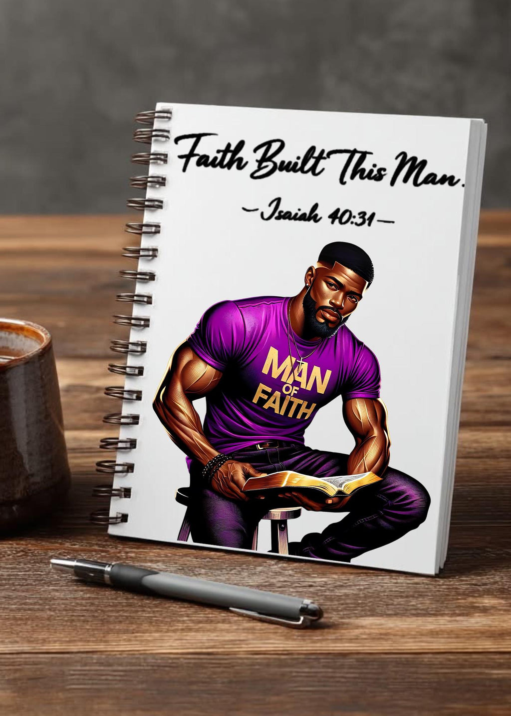 Praying Men UV DTF Transfer Stickers, Tumbler/Mug/Journal Decals