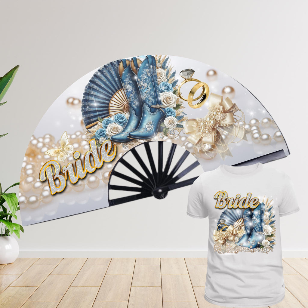 CLACK FAN PNG Bridal  Party Digital Design Bride, Bridesmaids,Mother of Bride, Mother of Groom, and  Aunt of the Bride, Denim and Bling