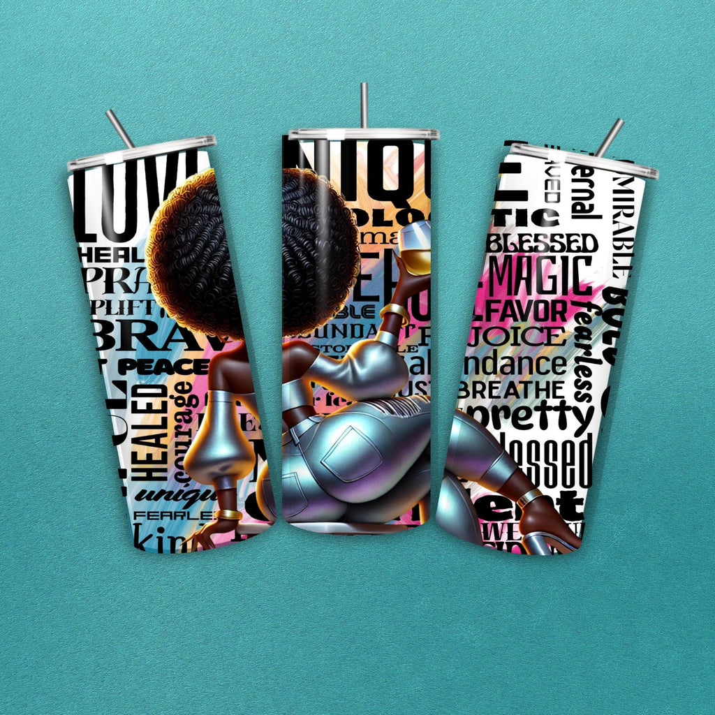 Motivational African American Woman Graffiti PNG (Digital Download)