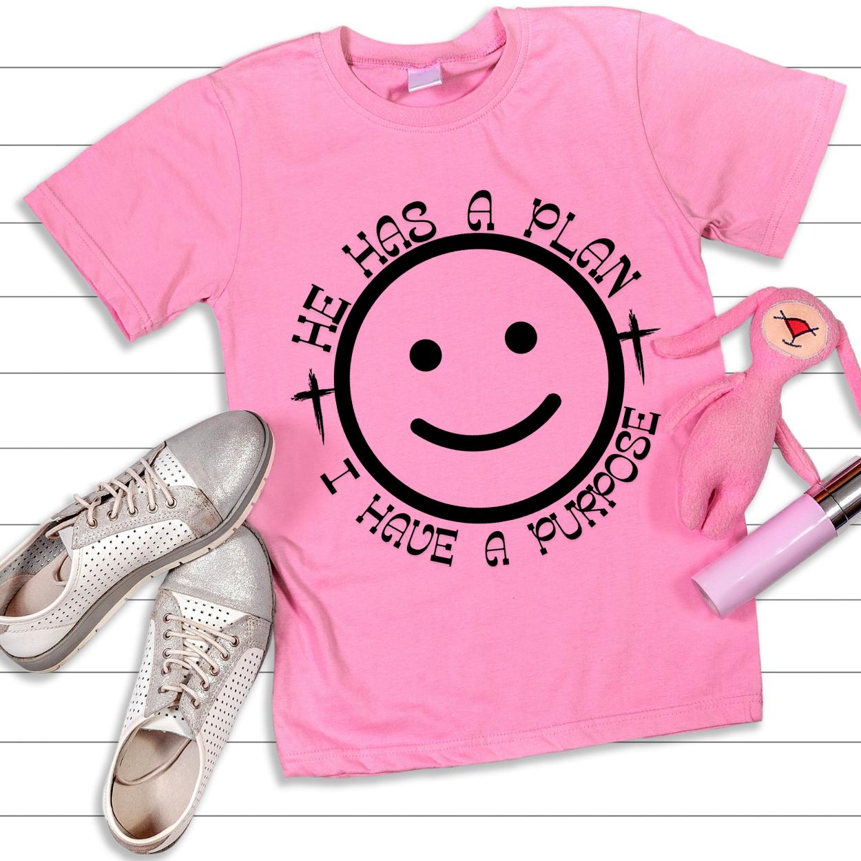 Christian PNG, Bundle Smiley png, He Has a Plan I Have a Purpose Jesus png, God png, Smiley Faith png, Christian Shirts png, Neon religious