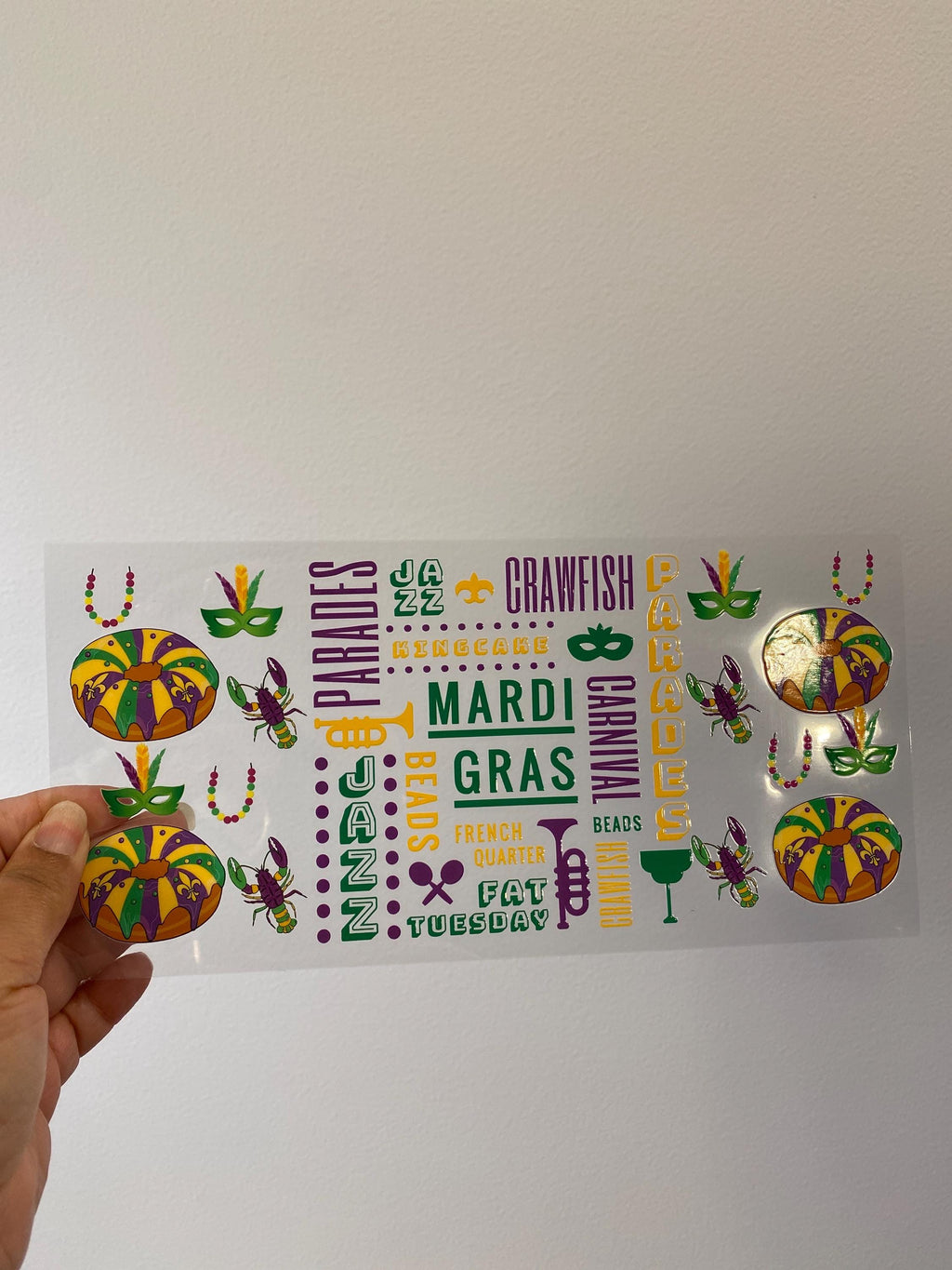 UV DTF Mardi Gras Bundle  cup wraps glass tumblers