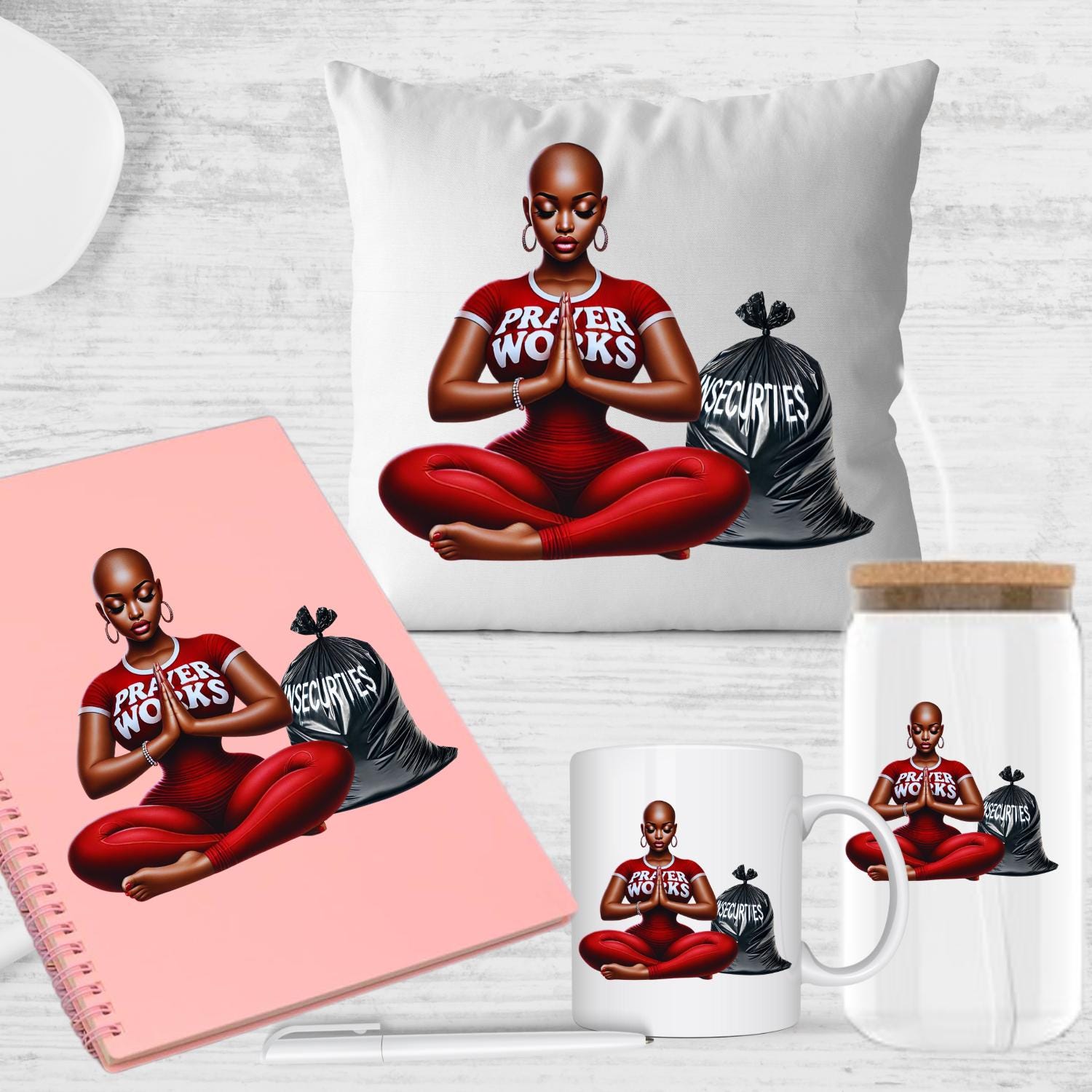 PRAYER Works, GOD, spiritual, prayer, pray over everything, worries, fears, insecurities, depression, pain, african american , bald head PNG