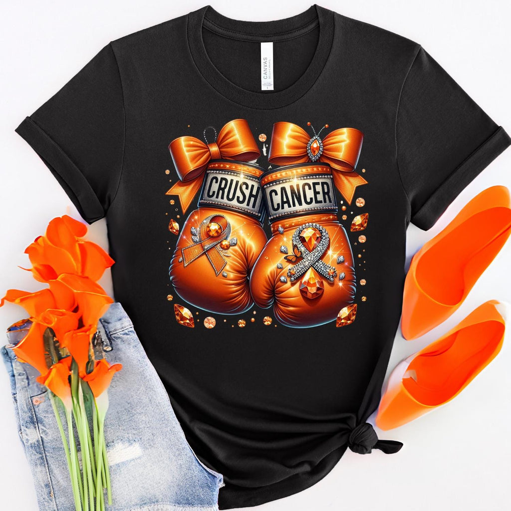 Awareness Crush Cancer Png, Orange or Peach Cancer png, crush cancer boxing gloves, knock out cancer png, cancer tumbler png, butterfly png