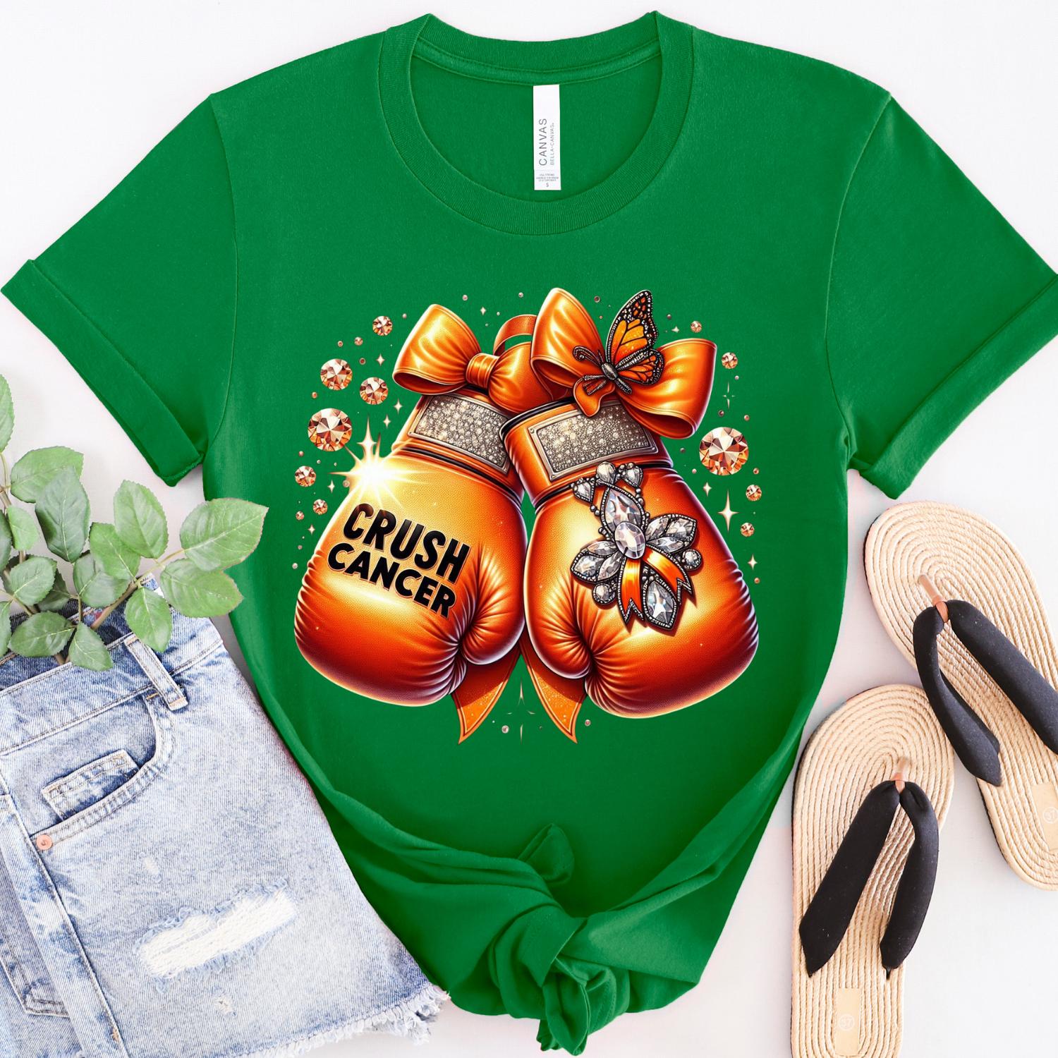 Awareness Crush Cancer Png, Orange or Peach Cancer png, crush cancer boxing gloves, knock out cancer png, cancer tumbler png, butterfly png