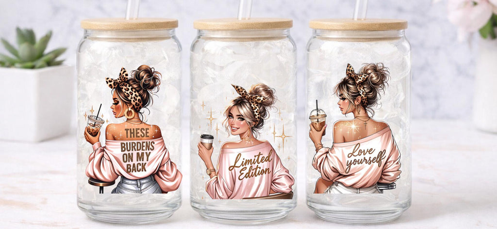 UV DTF Transfers Motivational Women, Blush tumbler transfers, journal transfers, cup transfers, mug transfers, glasses and a lot more